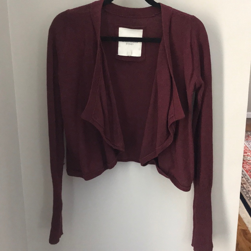 Gilly Hicks open front cropped cardigan